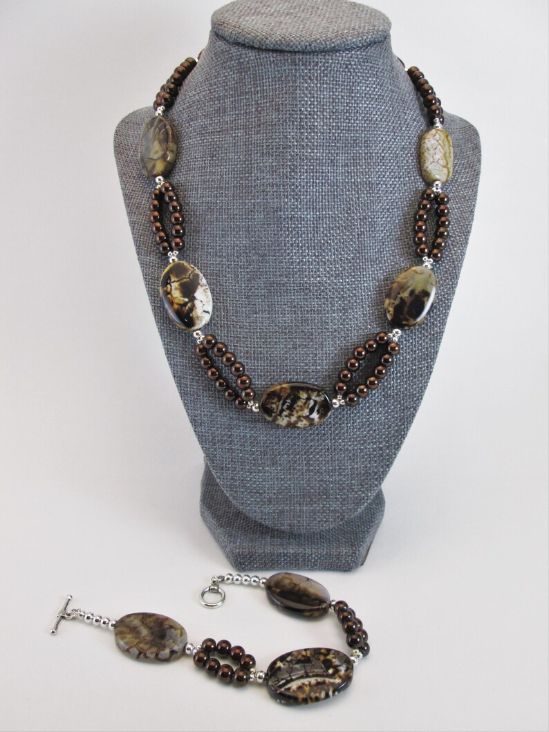 Crackle Earth Jewelry set