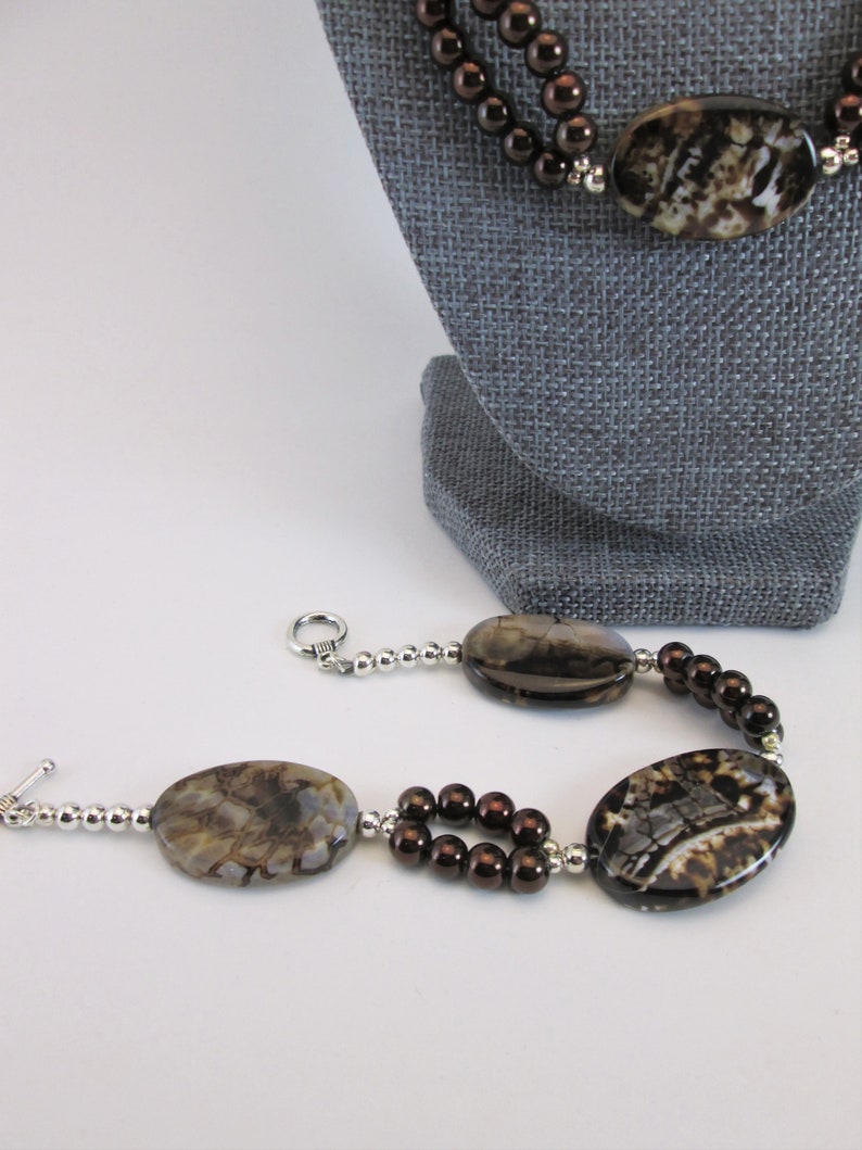 Crackle Earth Jewelry set