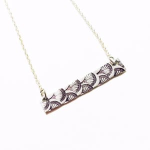 Art Deco Necklace Hand Stamped