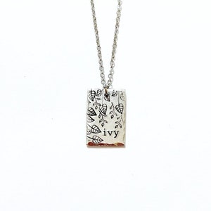 Ivy Necklace Hand Stamped