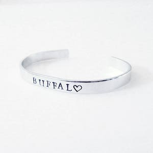 City Cuff Handstamped Aluminum Personalized