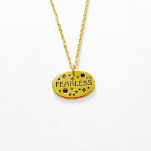 Fearless Necklace Hand Stamped