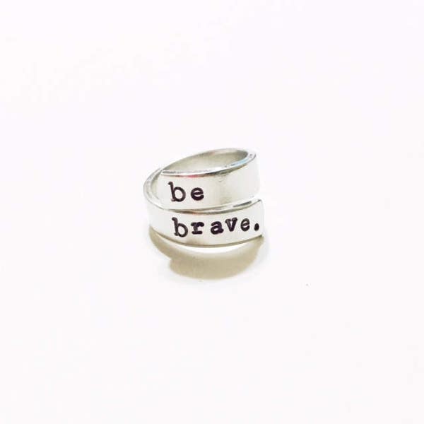 Be Brave Wrap Ring Inspirational Jewelry
