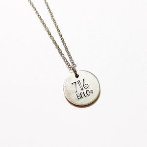 716 Necklace Hand Stamped Pewter