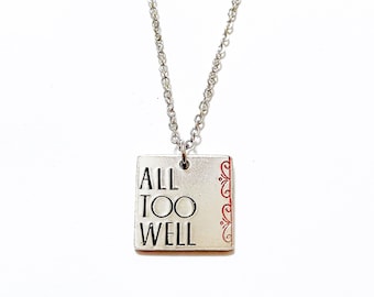 All Too Well Necklace Hand Stamped