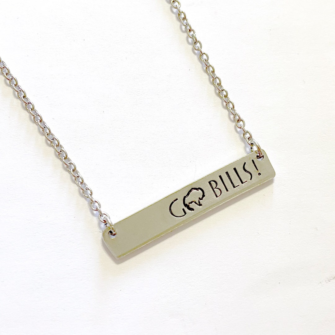 Buffalo Bills Necklace Hand Stamped Etsy