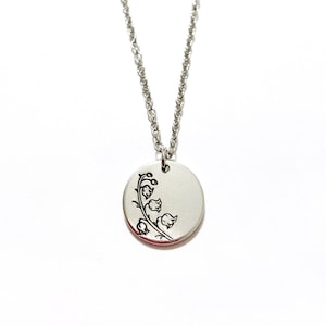 Lily of the Valley Necklace May Birth Flower