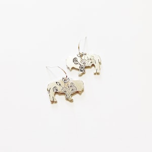 Art Deco Buffalo Earrings