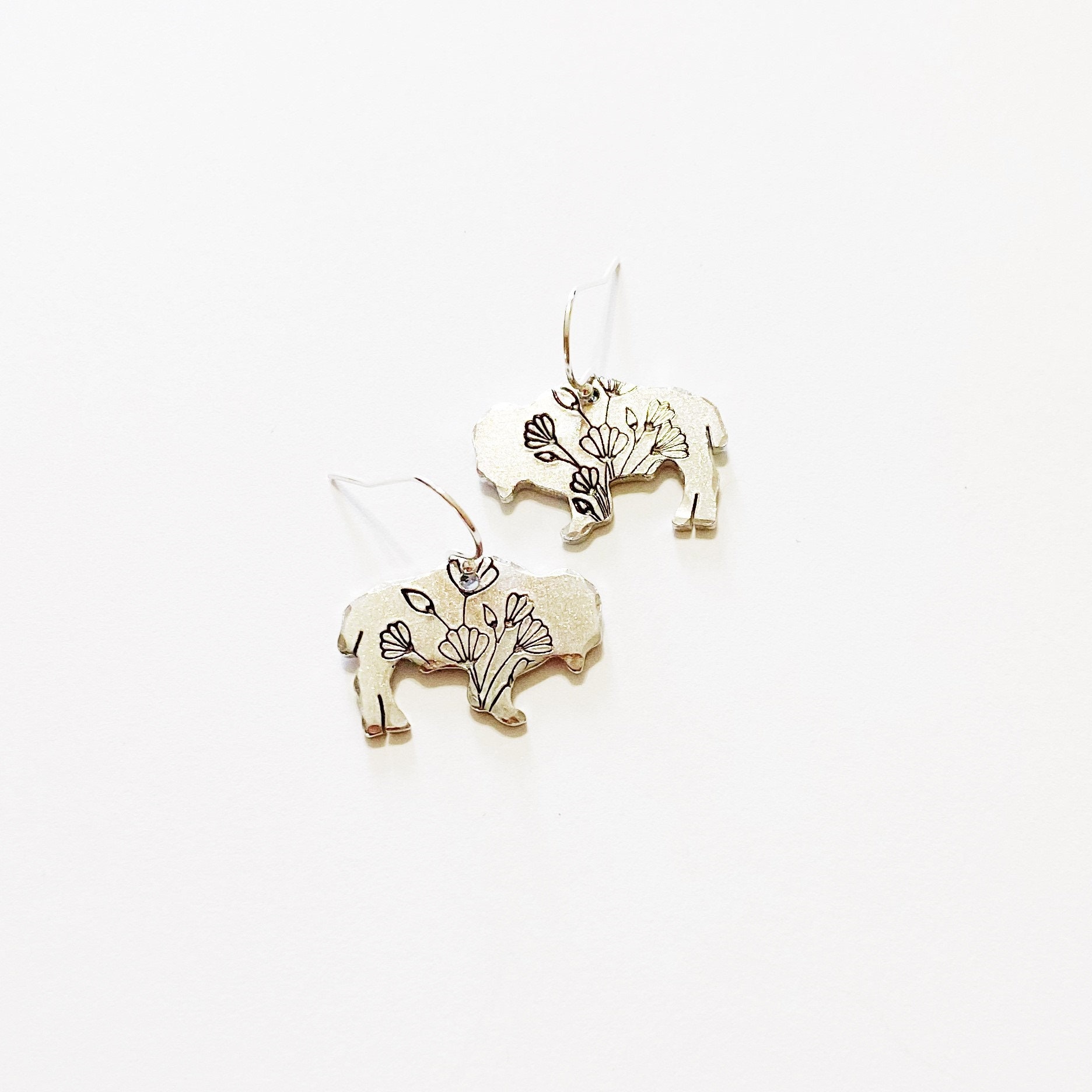 Art Deco Buffalo Earrings