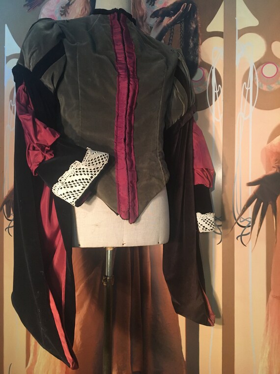 Antique French theater costume velvet