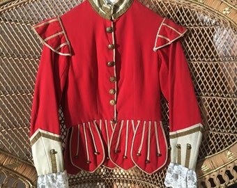 Veste de costume de théâtre pour enfants ancienne du début des années 1900 de style militaire