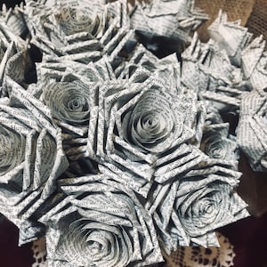 Book Page Roses ~ Paper Flowers