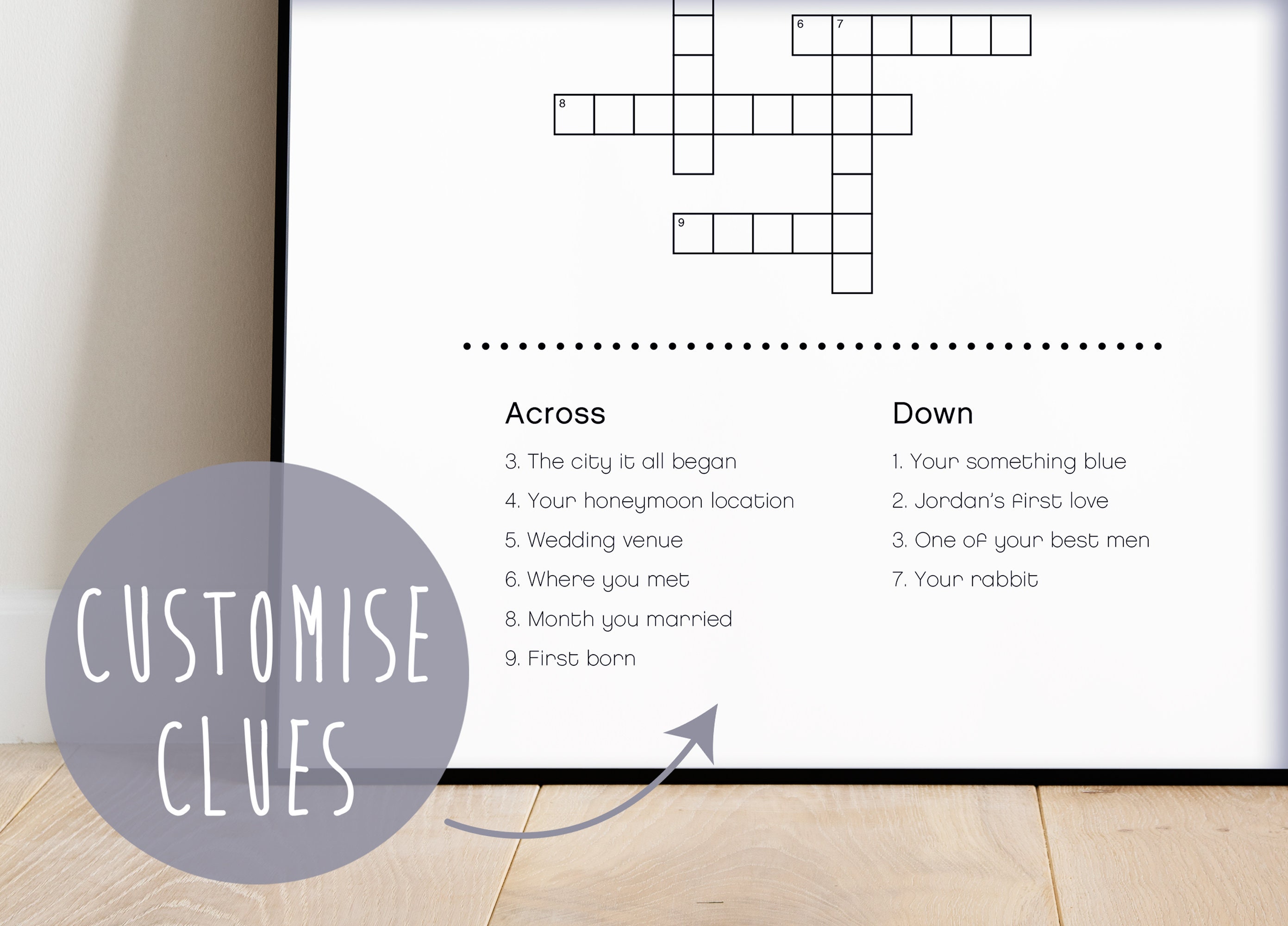 Editors Of Crossword Puzzles Eg Crossword Clue Printable file Custom professional design Anniversary gift | Etsy