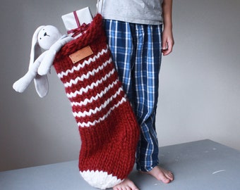 Knitting Pattern Only | Jumbo Knitted Christmas Stocking Pattern | Make Your Own Mega Chunky Stocking