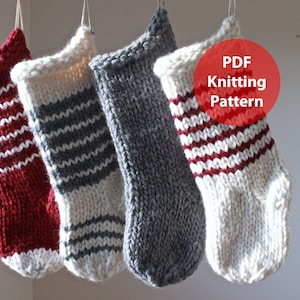 Knitting Stocking Pattern Only Oversized Mega Chunky Jumbo Knit Christmas Stocking Pattern Make a Unique Gift image 2