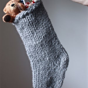 Knitting Pattern Only Jumbo Knitted Christmas Stocking Pattern Make Your Own Mega Chunky Stocking image 4