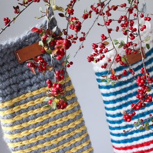 Instant Download Crochet Pattern Jumbo / Mega Chunky Oversized Wool Christmas Stocking Make your own stocking pattern image 6
