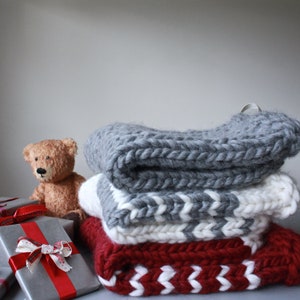 Knitting Pattern Only Jumbo Knitted Christmas Stocking Pattern Make Your Own Mega Chunky Stocking image 6