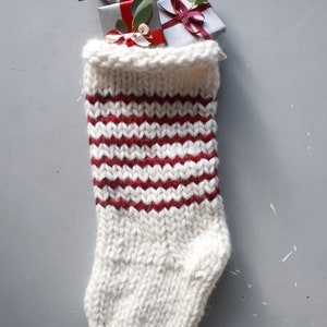 Knitting Stocking Pattern Only Oversized Mega Chunky Jumbo Knit Christmas Stocking Pattern Make a Unique Gift image 8