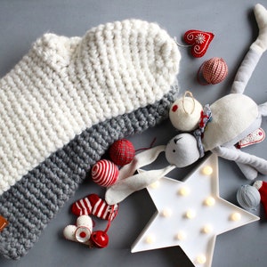 Instant Download Crochet Pattern Jumbo / Mega Chunky Oversized Wool Christmas Stocking Make your own stocking pattern image 5