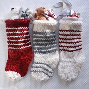 Knitting Pattern Only Jumbo Knitted Christmas Stocking Pattern Make Your Own Mega Chunky Stocking image 7