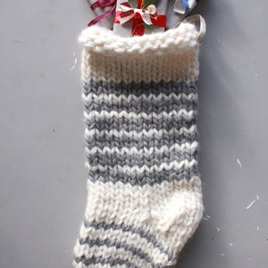 Knitting Stocking Pattern Only Oversized Mega Chunky Jumbo Knit Christmas Stocking Pattern Make a Unique Gift image 10