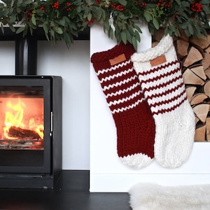 Knitting Pattern Only Jumbo Knitted Christmas Stocking Pattern Make Your Own Mega Chunky Stocking image 8