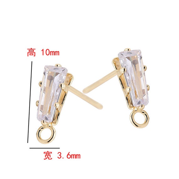 2pairs/5pairs 10x3.5mm 14K Gold Plated Brass Trapezoid 2pairs/5pairs 10x3.5mm 14K Gold Plated Brass Trapezoid