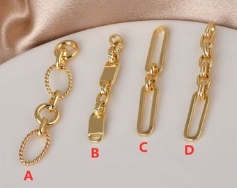 2pcs/4pcs/10pcs 14K Gold Plated Brass Chain Tassels Charm Pendant CX345