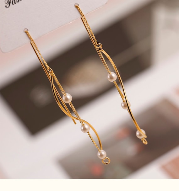 Dangle string sale earrings