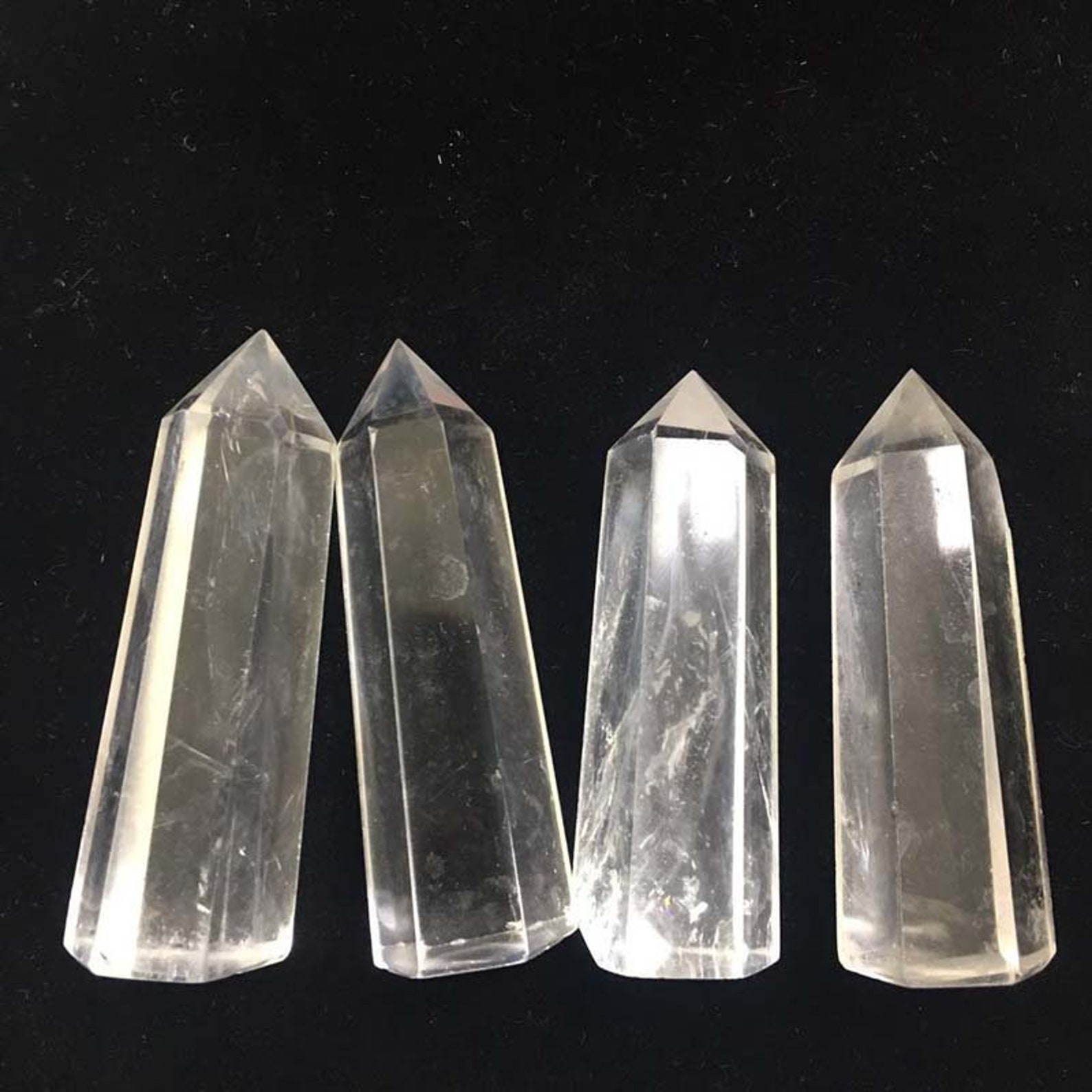 Clear Crystal Tower White Crystal Tower Gemstone Obelisk Etsy