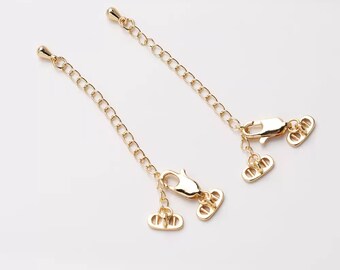 2PCS/4PCS/10PCS 14K Vergulde Messing Verlengstuk Einde Keten Staartketting GG2419