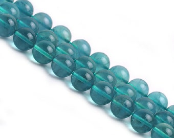 15 inch full strand 6-10mm natural blue fluorite gemstone Beads, round natural beads,fluorite beads,stone beads YB100