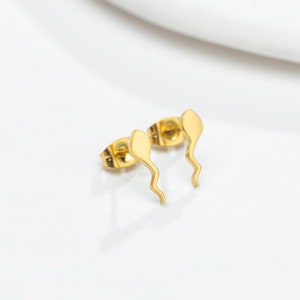 2pairs/5pairs  Stainless Steel Tadpole Ear Studs Earring Studs JS464