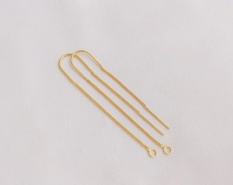 2pairs/5pairs 14K Gold Plated Brass Threader Earrings Chain Earrings Dainty String Earrings Dangle Earrings Bridesmaid Earrings YR232-1