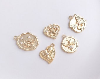 10pcs 13x20mm 14k Gold Brass Leopard Charm Pendants ZX4185