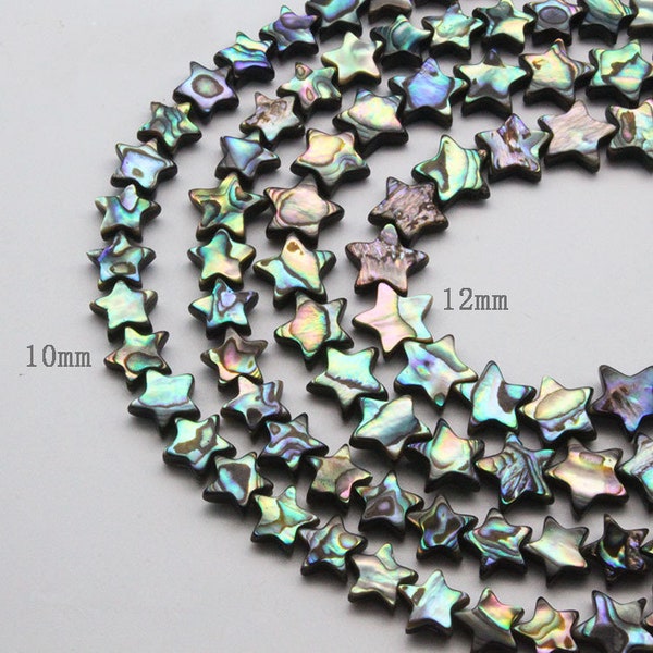 20pcs Natural Abalone Shell Beads,Abalone Star Beads,Mother of Pearl Beads B100301