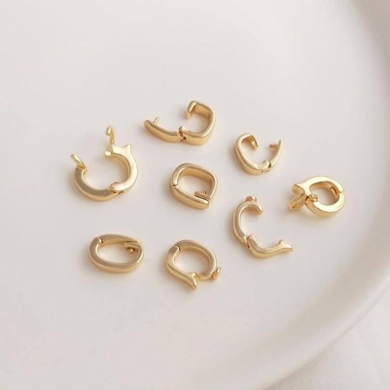 2pcs/4pcs/10pcs 14k Gold Plated Brass Geometry Universal Etsy