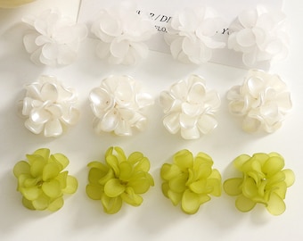 10pcs 3 Colors Acryl Beads Flower Charm Pendant For Jewelry Making SHC2-2