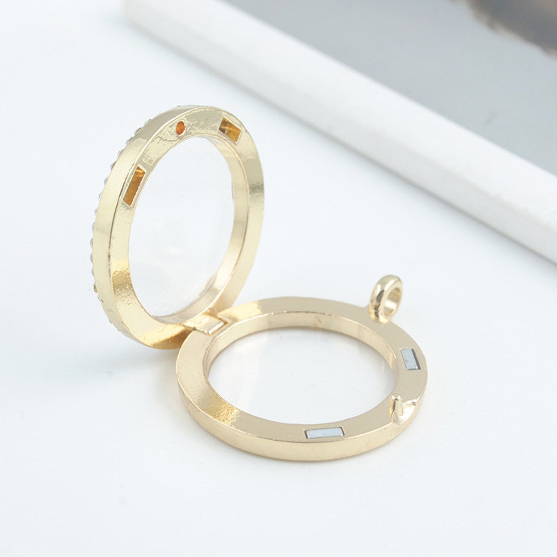 5pcs 30mm Round Floating Locket Glass Locket Pendant Etsy