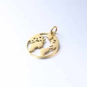 5 Stück/10 Stück/20 Stück 18x23,5 MM Edelstahl Landkarte Erde Charm Anhänger DY562D