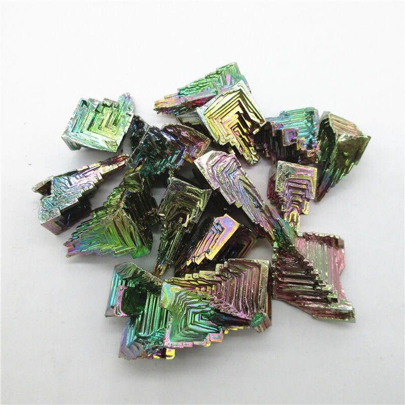 Rainbow Bismuth,Crystal Bismuth,Metaphysical Metal Healing Stone,Display Teaching Lab Grown WD045