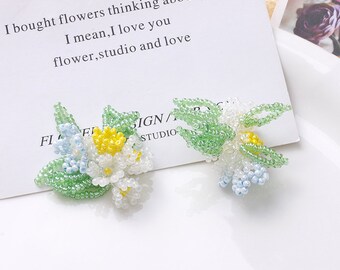 2 pièces perles de verre fleurs glands pendentif à breloque pour la fabrication de bijoux SHM2-8