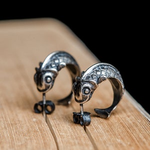 S925 Sterling Silver Fish Ear Studs Earrings Animal Ear Studs Earrings AY3056