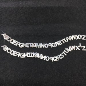 10mm Natural White MOP A-Z 26 Capitals Letters Mother of Pearl  26 Capital Letters Beads Charm Pendants LF7536