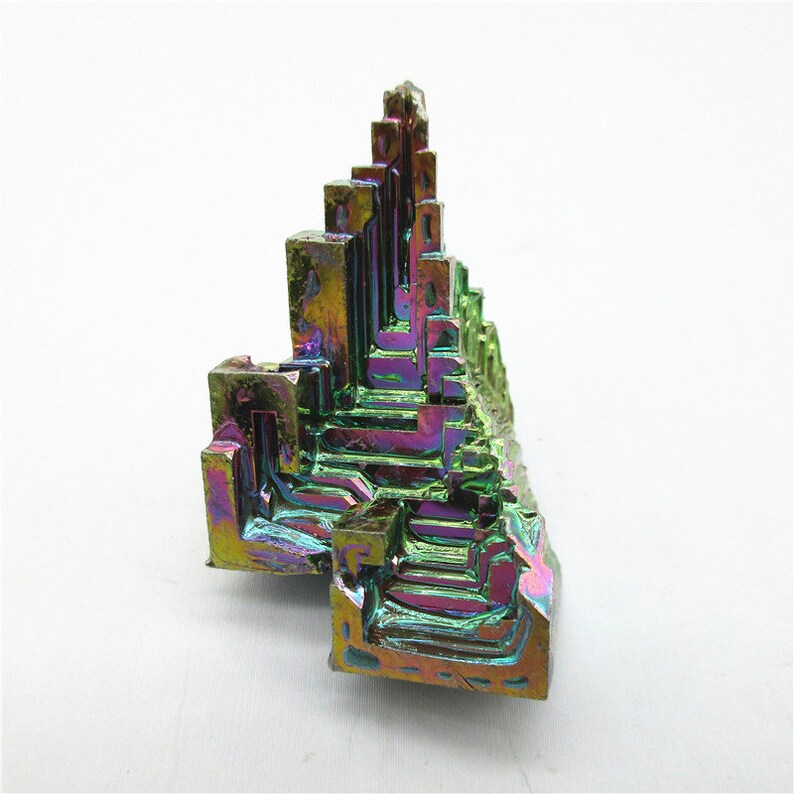 Rainbow Bismuth,Crystal Bismuth,Metaphysical Metal Healing Stone,Display Teaching Lab Grown WD045