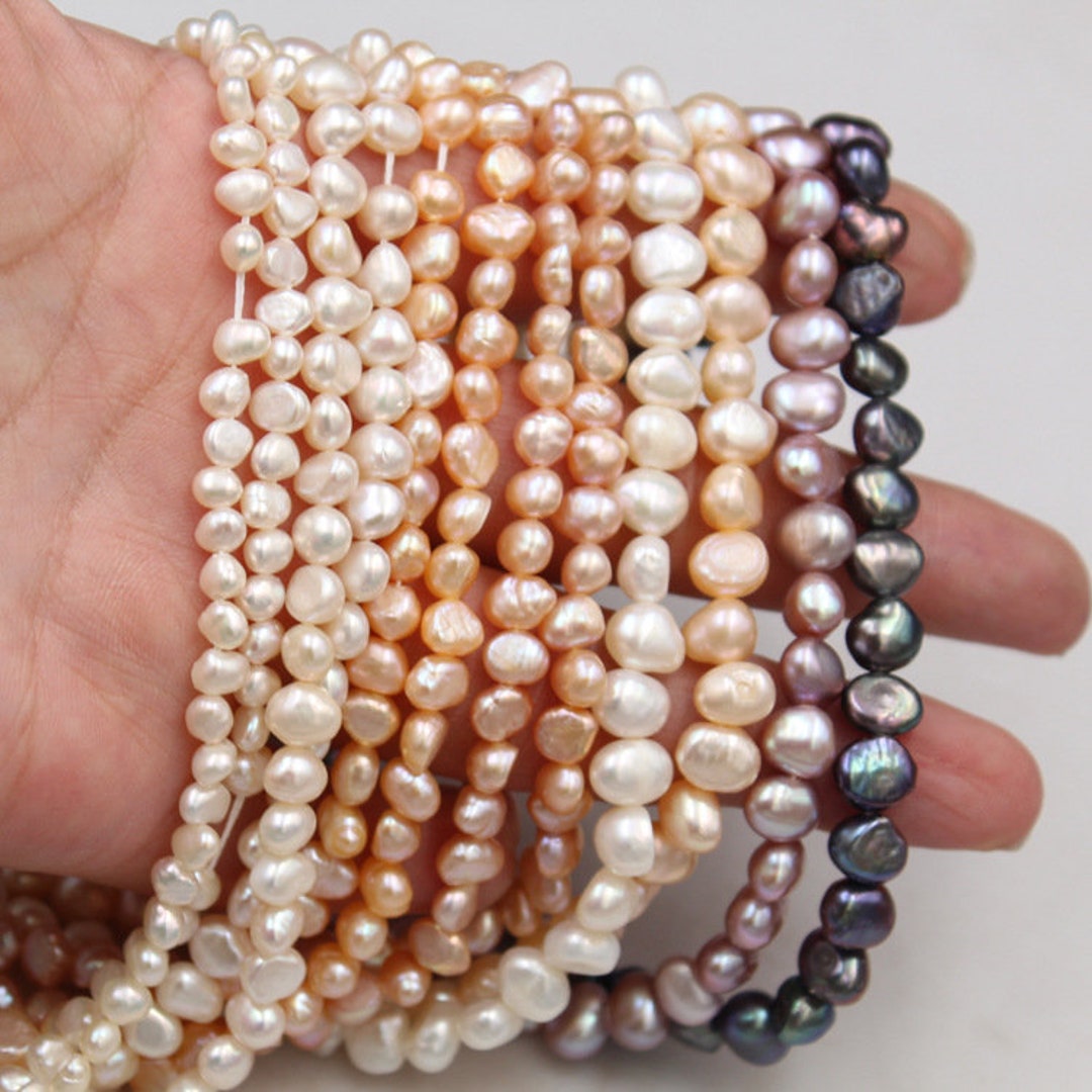 1 Hebra De Perlas De Agua Dulce De 4 A 9 Mm, Perlas De Agua Dulce Irregulares Para Hacer Joyas Y031 - México, , large