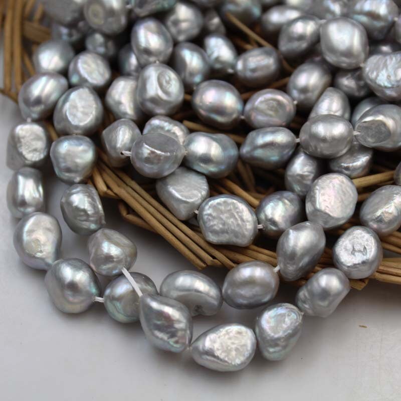 1 Strand Gray Freshwater Irregular PearlsFresh Water Pearl Etsy