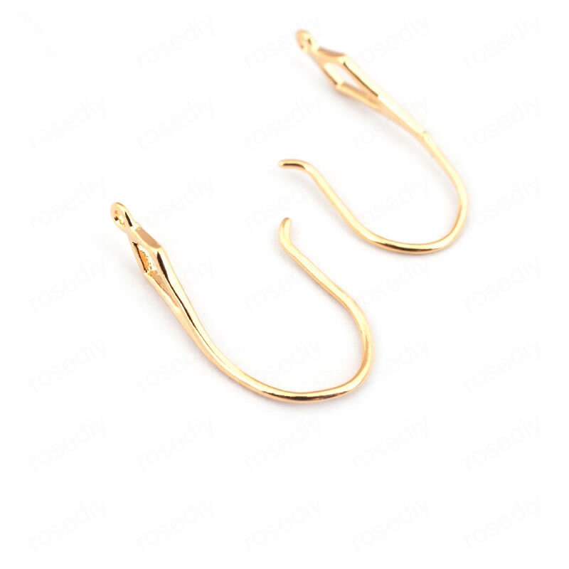 10pcs 24mm 24K Gold Brass Ear Hook Earring Hooks M33202 | Etsy