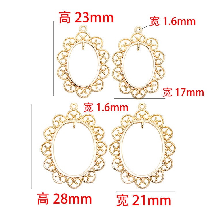 アクセサリーまとめ売り⭐︎ 10pcs 13x15mm 14k Gold Plated Brass Zircon Square Geometry